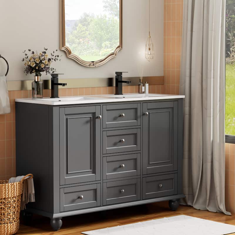 Bathroom Vanity with Sink Combo Set, Free Standing Bathroom Storage Cabinet