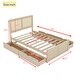 preview thumbnail 4 of 46, Rattan Platform Bed Frame with 4 Storage Drawers and Wooden Rattan Headboard for Kids, No Box Spring Needed