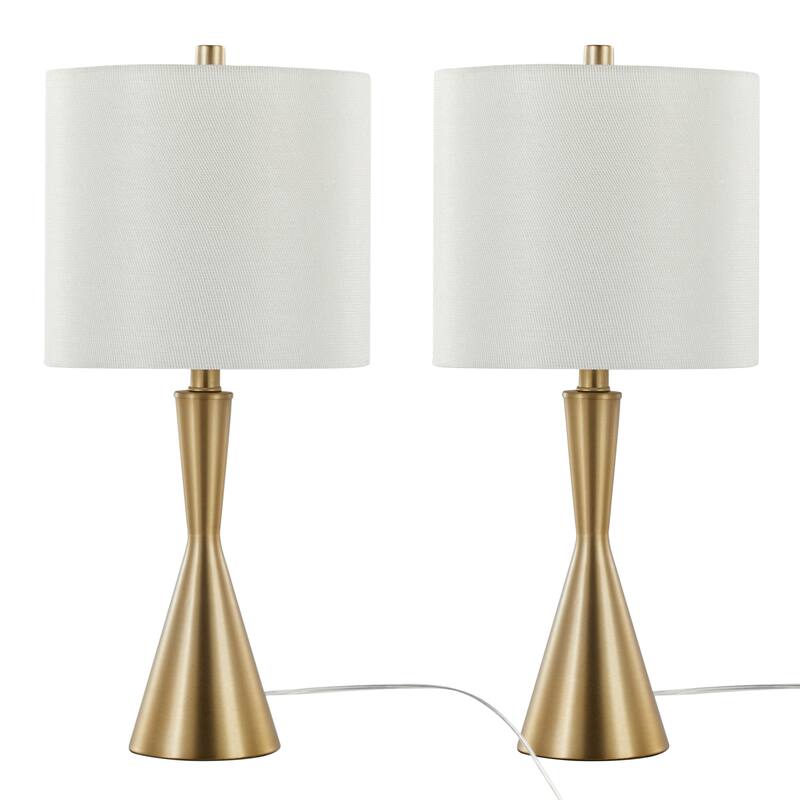 Gemma 23" Metal Hourglass Table Lamp (Set of 2)