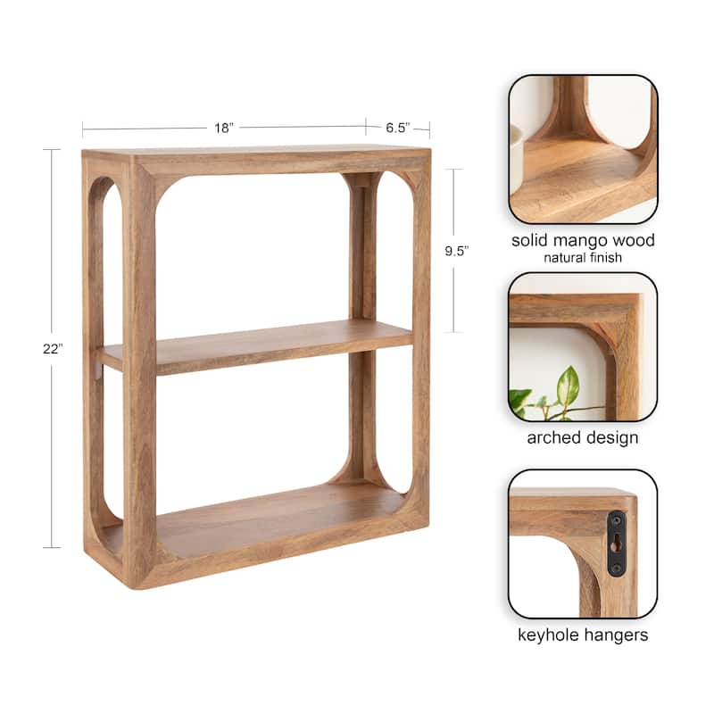 Kate and Laurel Dahl Tiered Wall Shelf