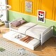 Twin Daybed Frame with Trundle, Wooden Day Bed for Living Room, Kids ...