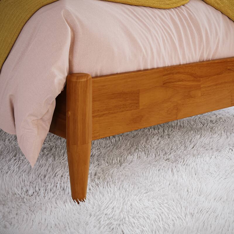 Aria Solid Wood Modern Low Profile Platform Bed