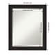 preview thumbnail 11 of 36, Beveled Bathroom Wall Mirror - Furniture Espresso Narrow Frame Outer Size: 20 x 24 in