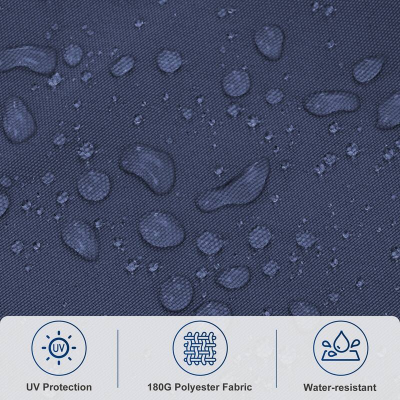 Autlaycil 10ft Offset Hanging Market Patio Umbrella With Base&Solar Lights