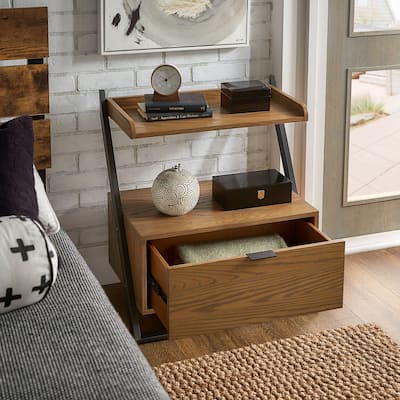Eldersley Two-tone Black & Oak finish Nightstand by iNSPIRE Q Modern
