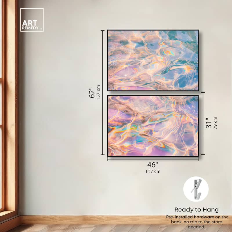 Metallic Drift II Canvas Set of 2 by Art Remedy