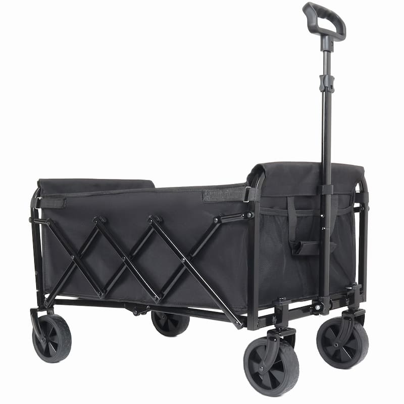 Collapsible Wagon with Wheels, Lightweight Utility Camping Wagons Carts Foldable with 3600lbs Weight Capacity, Carts
