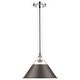 preview thumbnail 7 of 10, Golden Lighting 3306-L CH Orwell 14" Wide Pendant