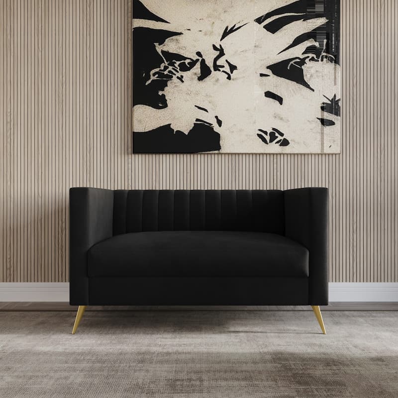 Clayfell Weiss Velvet Square Arm Chair/ Loveseat/ Sofa