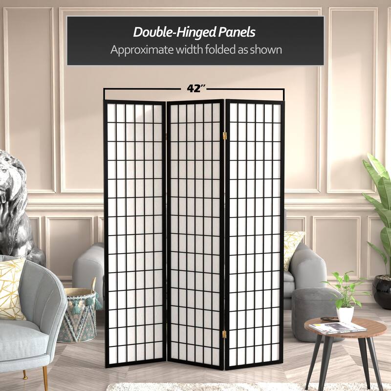 Wood and Rice Paper Windowpane Shoji Screen (China)