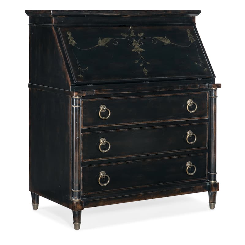 Hooker Furniture 6750-10309 Charleston 40" Cherry 6 Drawer Secretary - Black Cherry
