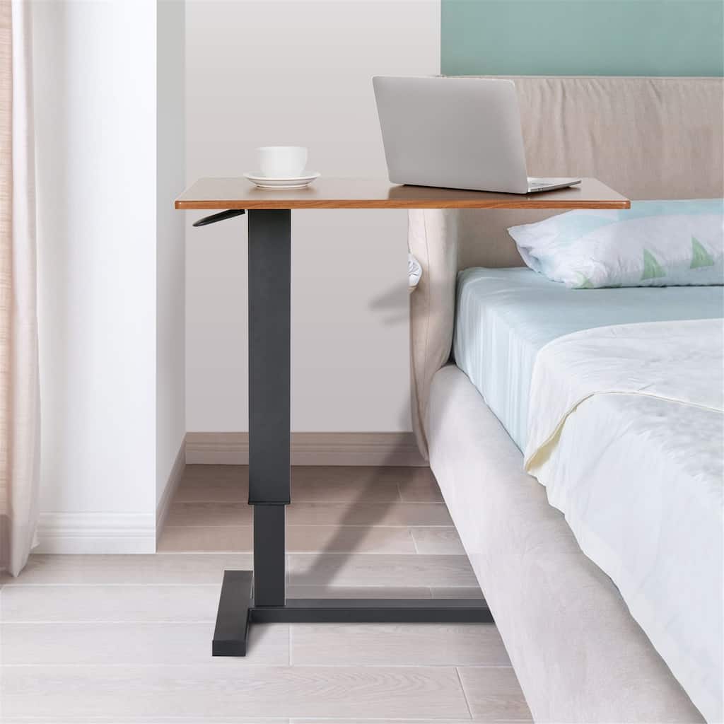 Rolling C Shape Laptop Adjustable Sofa Side Table Bedside Nightstand