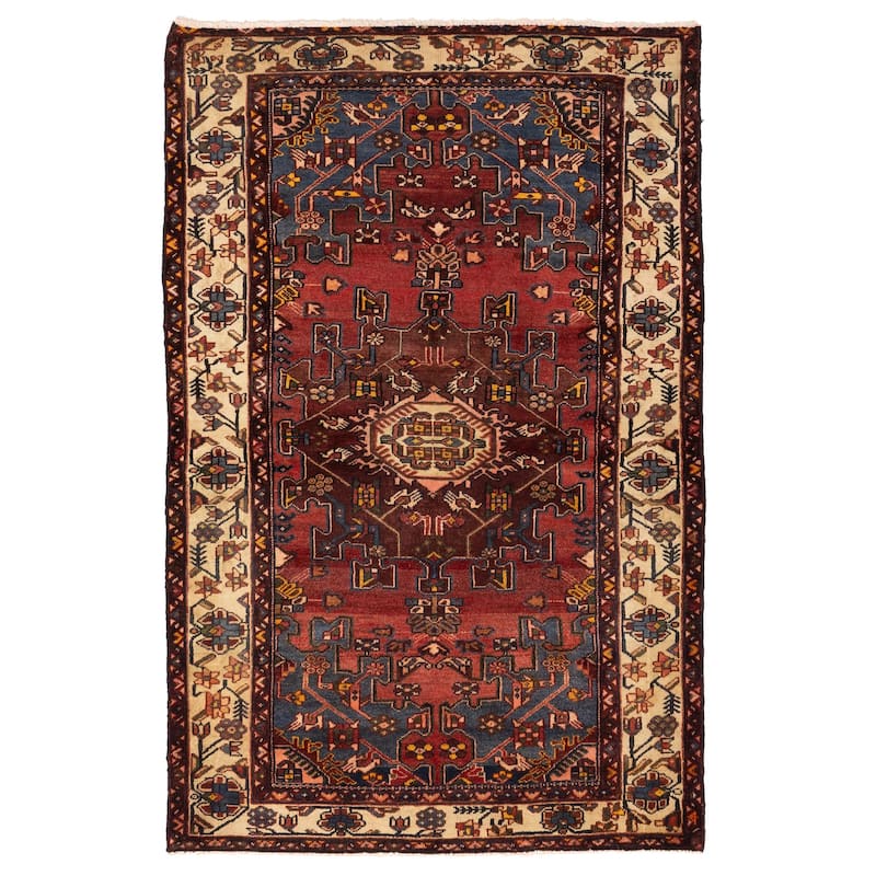 ECARPETGALLERY Hand-knotted Anadol Vintage Red Wool Rug - 4'3 x 6'4
