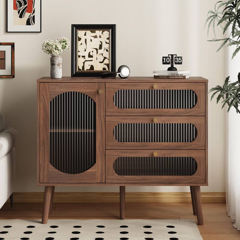 Accent Cabinet with 3 Drawers and Door