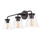 preview thumbnail 21 of 33, Kondo 6.38" Modern Farmhouse Iron LED Vanity, Oil Rubbed Bronze/Clear by JONATHAN Y