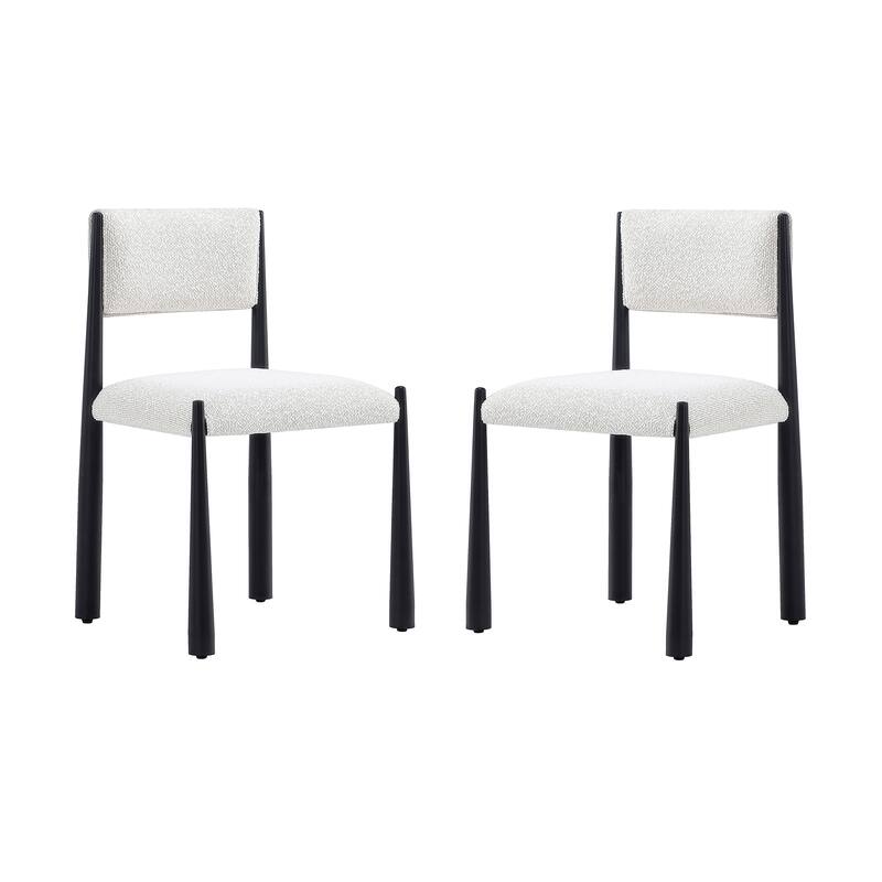 Manhattan Comfort Lennor Metal Boucle Side Chair Set of 2