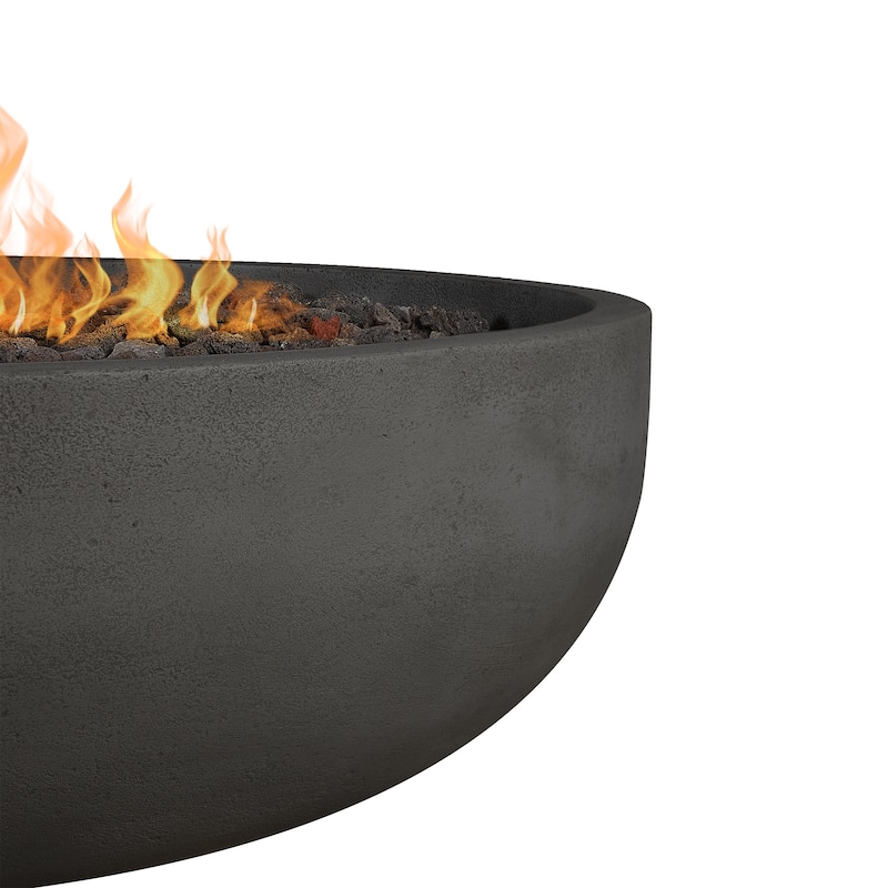 Bryce 48" Natural Gas Fire Bowl Made in the USA by Real Flame