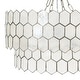 preview thumbnail 11 of 18, Two-Tier Capiz Honeycomb Chandelier - 20.0"L x 20.0"W x 12.0"H