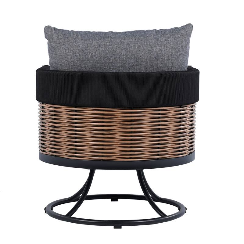 SAFAVIEH Outdoor Living Harrison Swivel Chair - 28"W x 28"D x 26"H