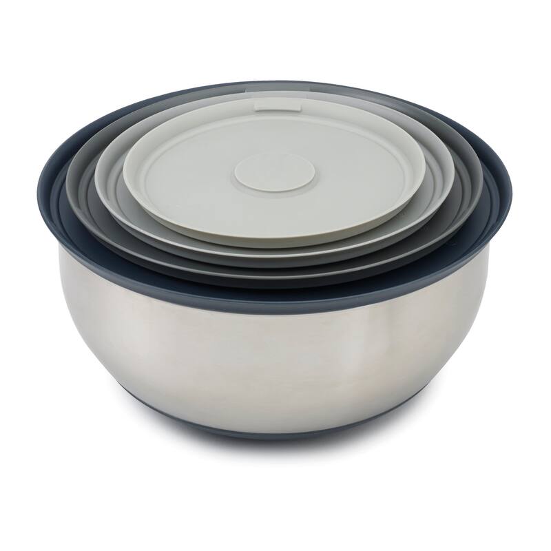 Joseph Joseph Nest Prep&Store 8-piece Stainless Steel Bowl Set with Lids