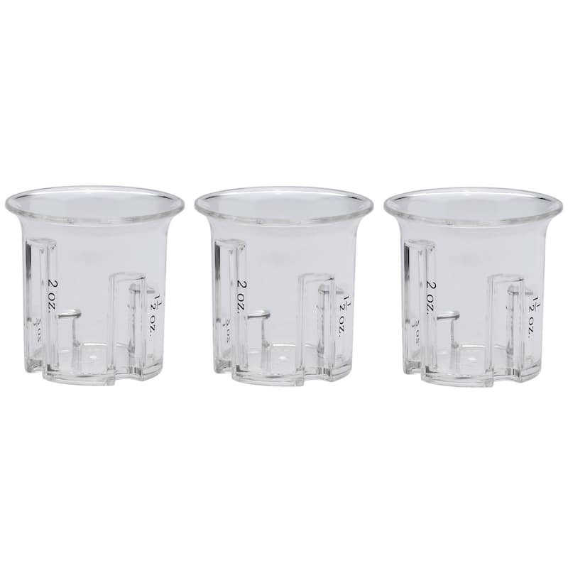 HIC E-Z Step Acrylic Measuring Kitchen & Bar Jigger - 0.5oz to 2oz Measure Cup
