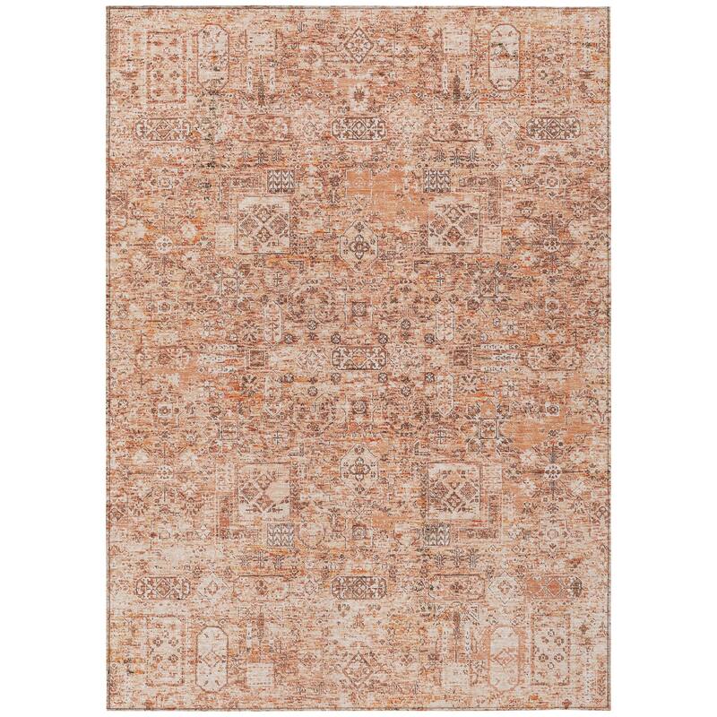 HomeRoots Floral Transitional Rectangle Outdoor Rug
