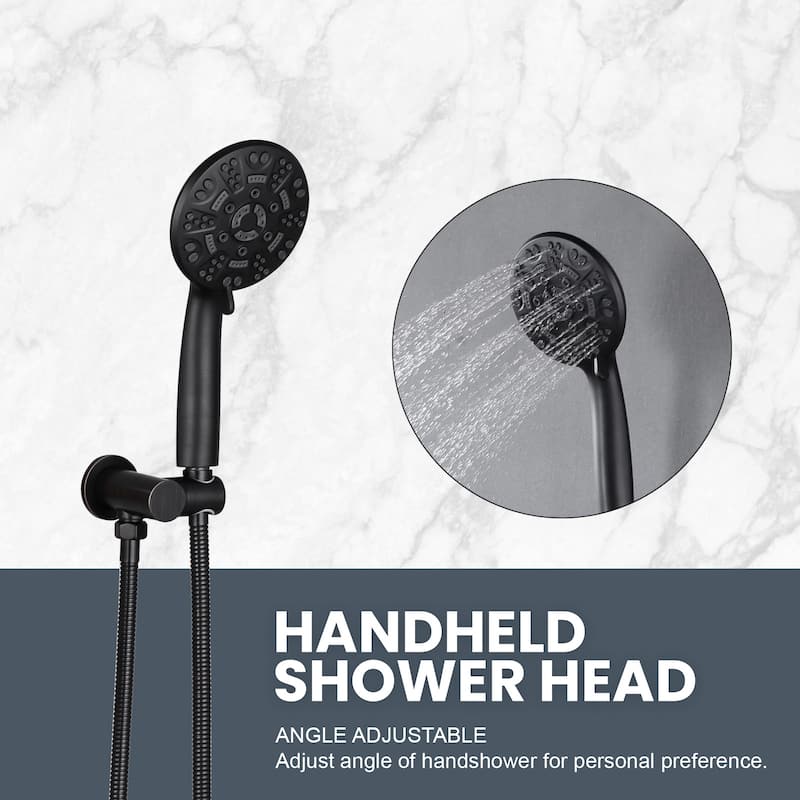 WOWOW Wall Mount 9-Spray Shower Faucet with Handshower