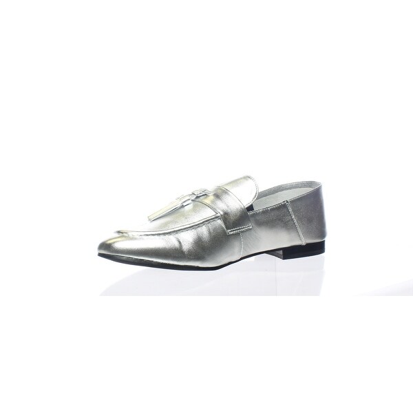 steve madden silver loafers