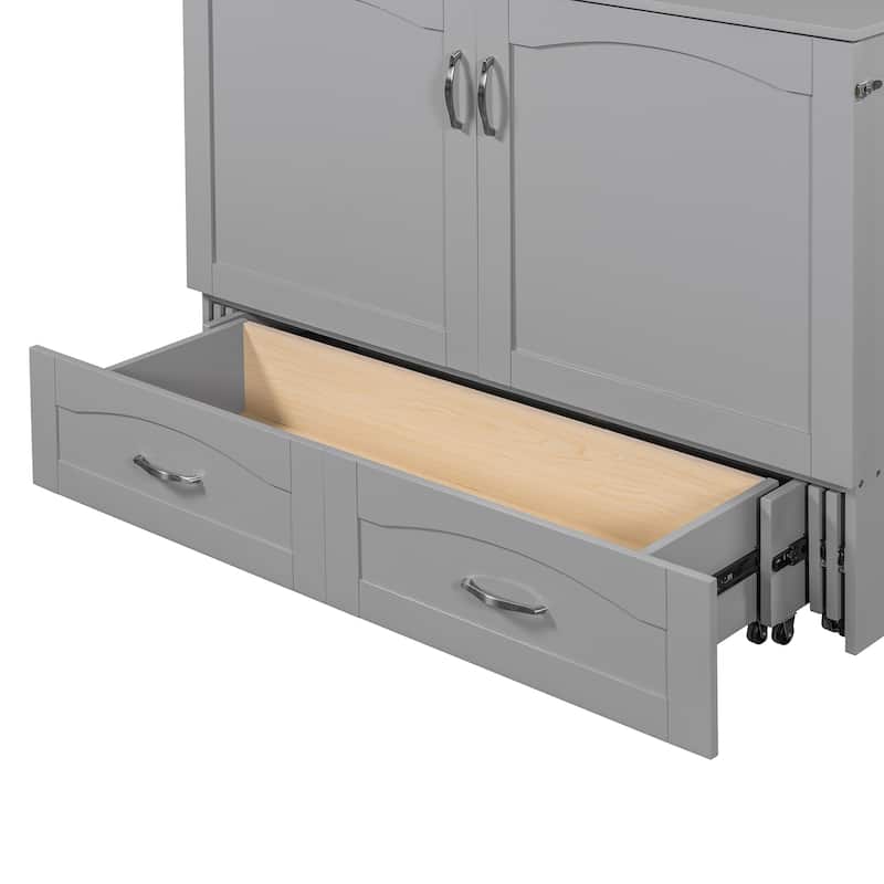Full Size Murphy Bed Wall Bed with drawer