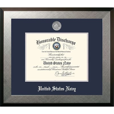 Patriot Frames Navy 8.5x11 Discharge Honors Frame with Silver Medallion