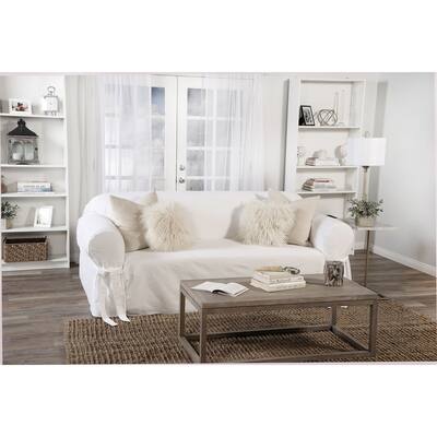 Classic Slipcovers Machine-Washable Cotton Duck Sofa Slipcover