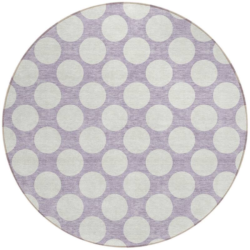 HomeRoots Polka Dot Transitional Rectangle Outdoor Rug