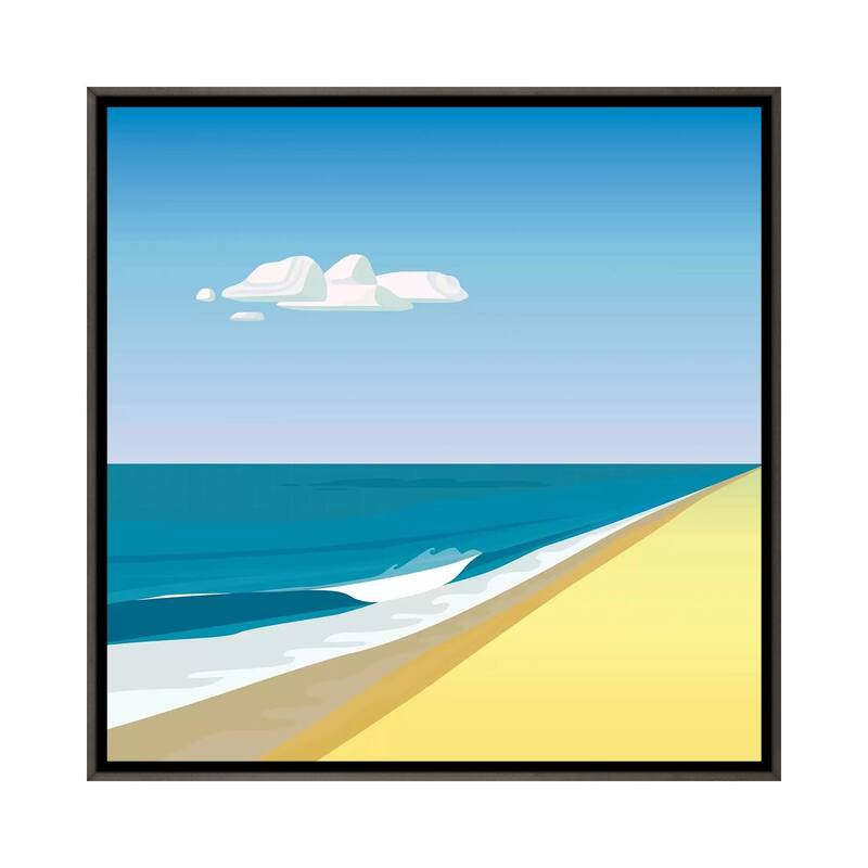 iCanvas "Rothko Beach" by Charles Harker Framed - 37x37 - Charcoal