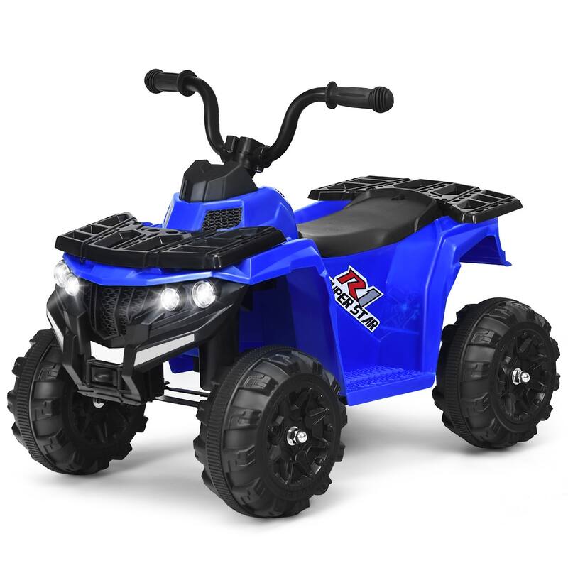 Gymax Kids Ride On Car 6V Battery Powered ATV w/4 Anti-skid Wheels - Blue