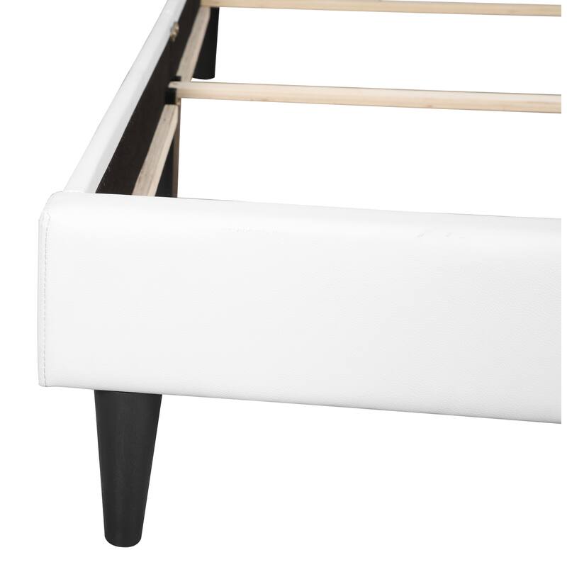 White Twin Bed - Casual Style Bedroom Furniture - Modern Design