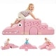 preview thumbnail 2 of 18, Costway 3 PCS Soft Velvet Toddler Climbing Toys Crocodile-Themed Foam - See Details Pink
