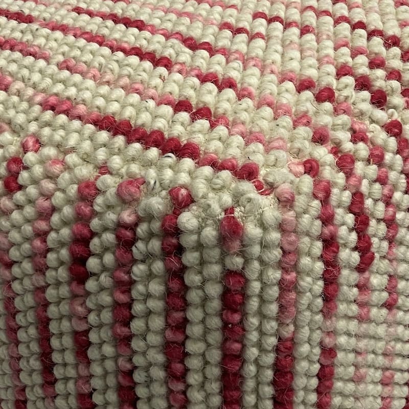 WYNDENHALL Malcolm Boho Cube Woven Pouf in Cotton and Wool