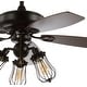 preview thumbnail 7 of 13, JONATHAN Y Zara 52" Caged 3-Light Metal/Wood LED Ceiling Fan, Black