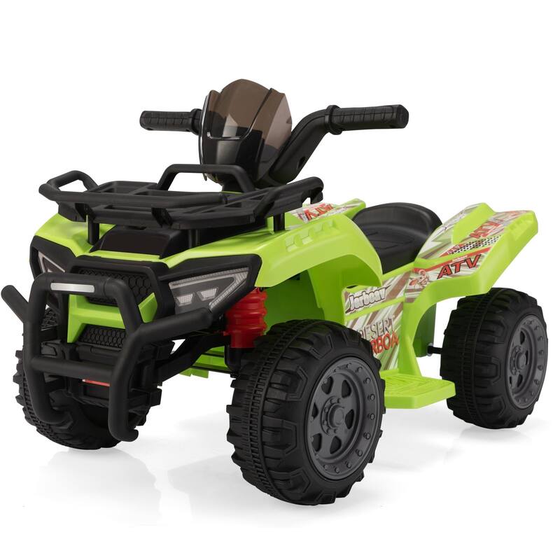 Electric Ride-On ATV Car for Toddlers 18-48 Months, 6V Powered 4-Wheeler with Horn, Music and USB MP3, Vehicle Toy for Kids