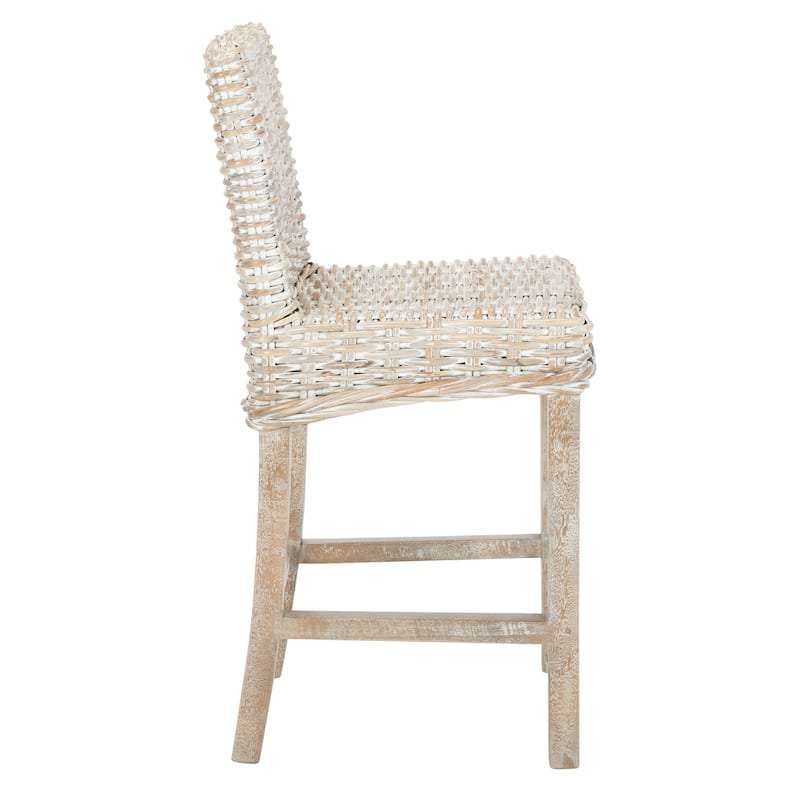 SAFAVIEH Tobie Rattan 23.6-inch Counter Stool