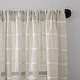 preview thumbnail 12 of 21, Clean Window Twill Stripe Anti-Dust Linen Blend Sheer Curtain Panel, Single Panel