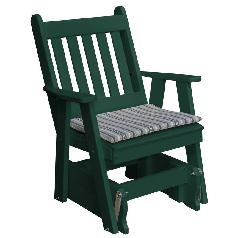 Poly Traditional English Gliding Chair - Turf Green