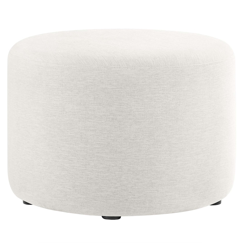 Callum 16"/23"/29"/38" Round Woven Heathered Fabric Upholstered Ottoman