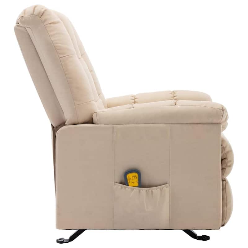 vidaXL Massage Recliner Electric Massaging Recliner Chair for Elderly Fabric - 28.1" x 38" x 39.6"