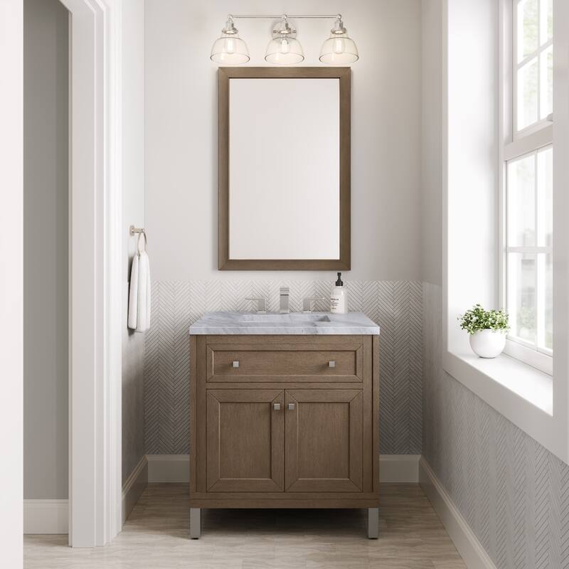 James Martin Vanities Chicago 30" Single Vanity, Whitewashed Walnut