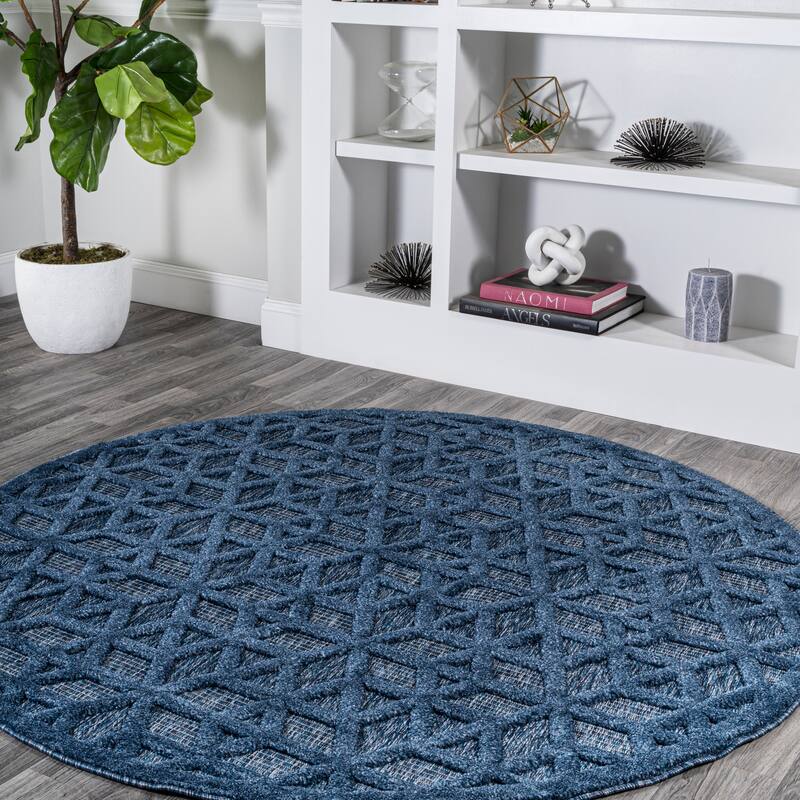 JONATHAN Y Peralta Neutral Geometric Indoor/Outdoor Area Rug