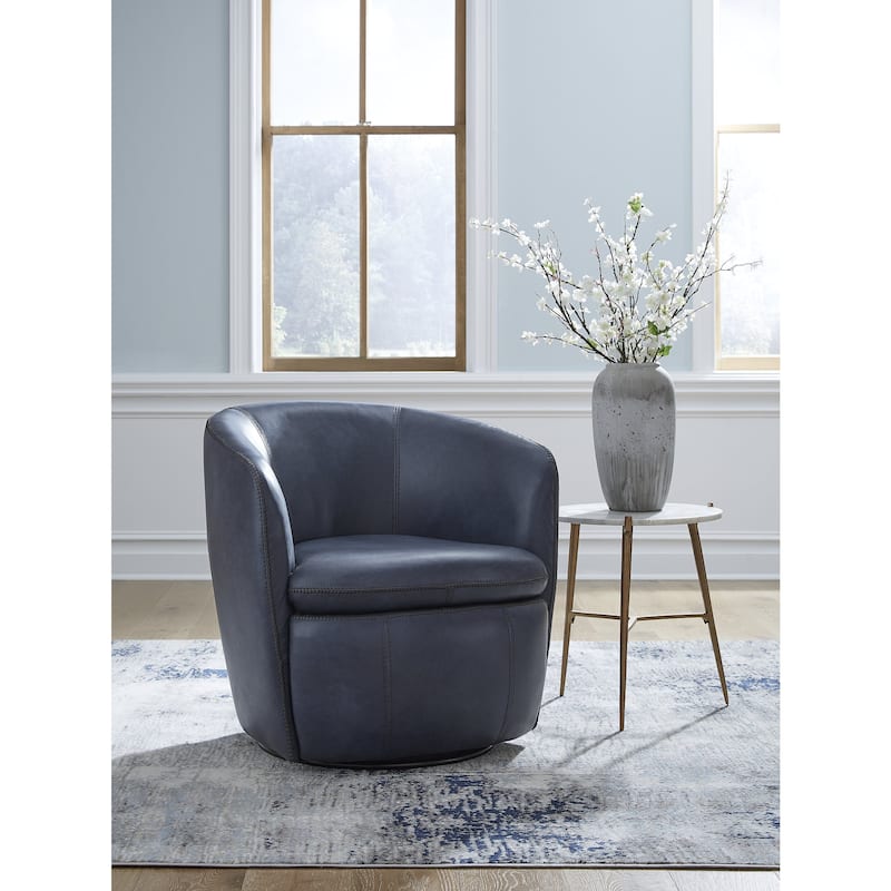 Signature Design by Ashley Kierreys Swivel Chair - 31.75"W x 28"D x 31.5"H - Blue