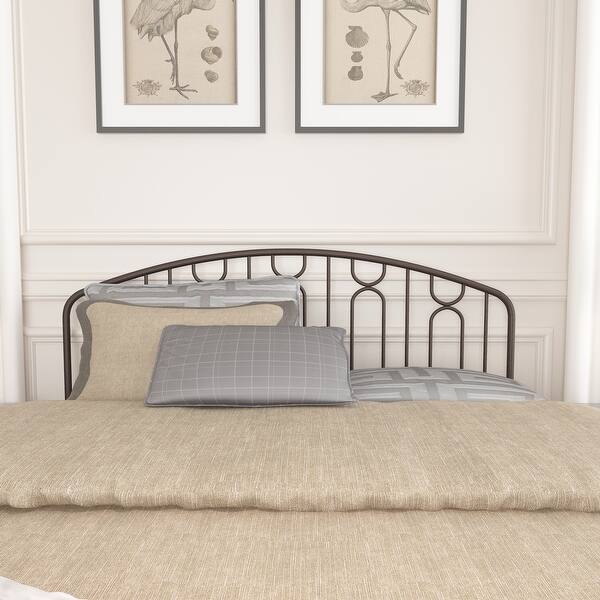 slide 5 of 18, Hillsdale Furniture Riverbrooke Metal Arch Scallop Headboard, Bronze Bronze - Queen