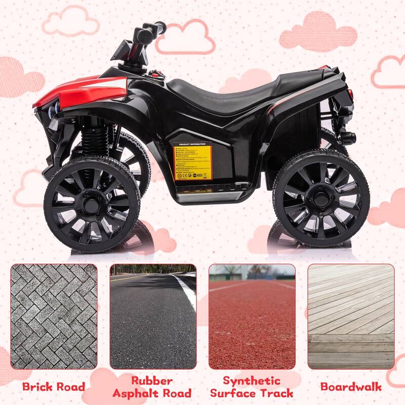 6V Kids ATV, 4 Wheeler Quad Electric Vehicles
