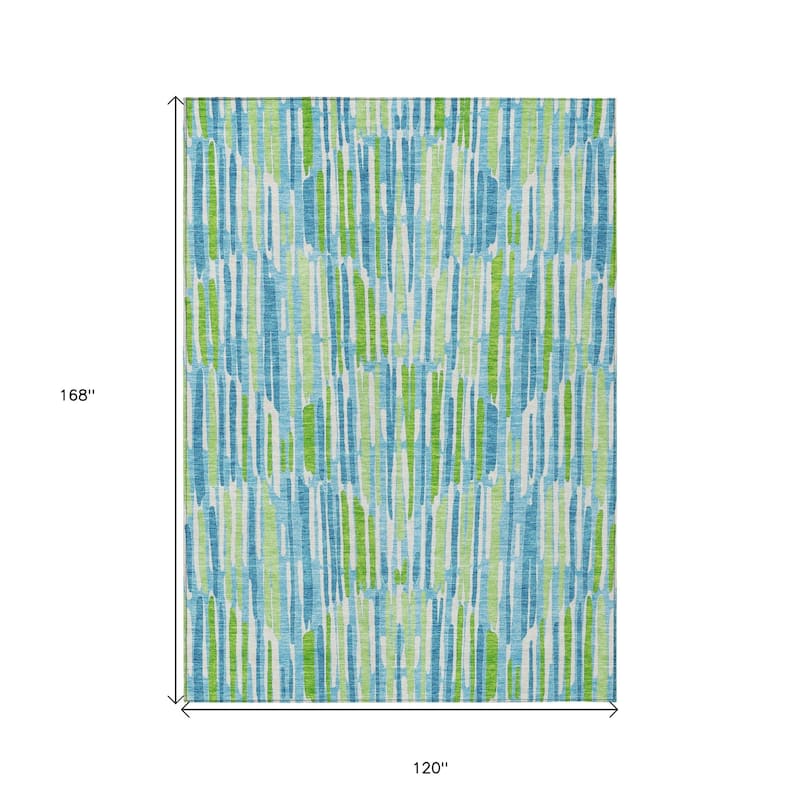 HomeRoots Abstract Transitional Rectangle Outdoor Rug